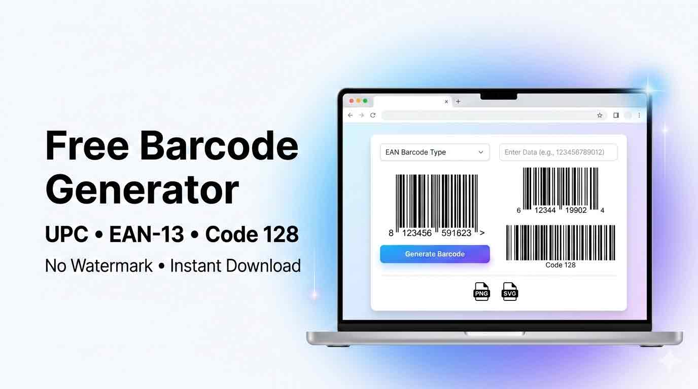 Free Barcode Generator – UPC, EAN-13, Code 128
