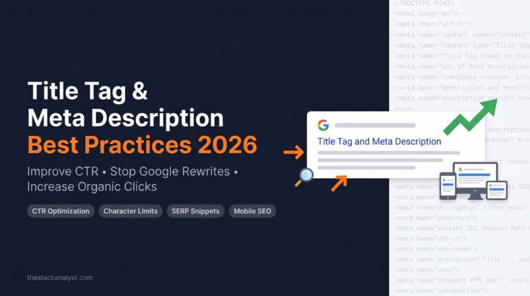 title tag and meta description best practices 2026