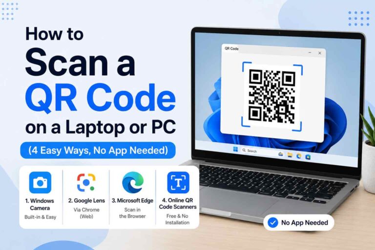 How to scan qr code on a laptop or pc
